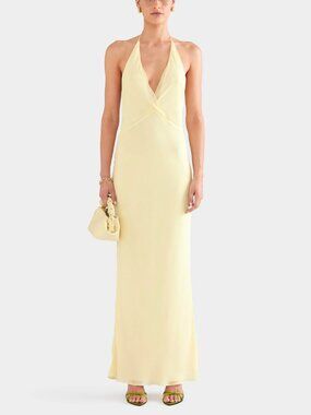 Venroy Yellow Halter Dress
